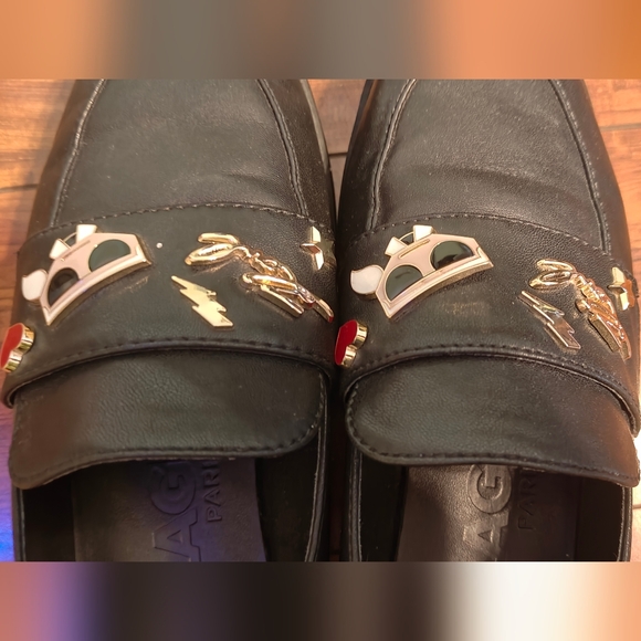 Karl Lagerfeld Black Loafers with charms - Picture 2 of 6